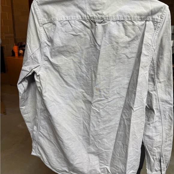 Women's Classic Gray Button Down Shirt - Picture 3 of 3